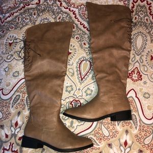 Tan Over the Knee Boots